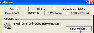 klicken auf Mail-Setup